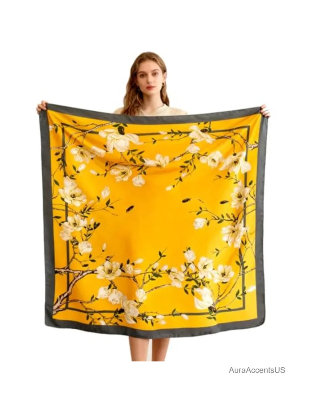 Large Square Silk Feel Scarf 43